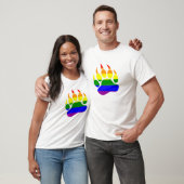 クマの爪 レインボーフラッグ デザイン Tシャツ (ユニセックス)