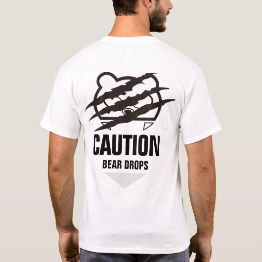 クマの爪 面白い Tシャツ (裏面)