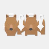 クマの白い茶色の動物愛護箱 フェイバーボックス (折り畳みなし)