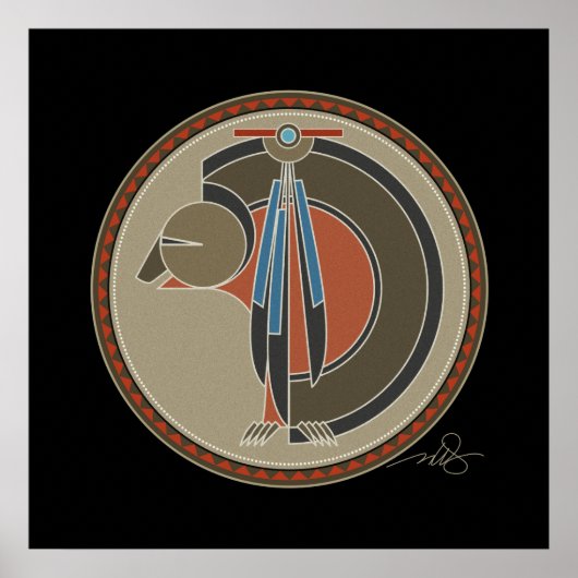 クマの精神の黒い背景 ポスター (正面)