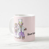 クマの花嫁と花婿の結婚式マグカップ コーヒーマグカップ (正面左)