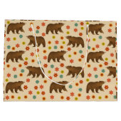 クマの花柄 ラージペーパーバッグ (裏面)