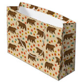 クマの花柄 ラージペーパーバッグ (裏面アングル)