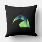 クマの芸術枕ノーザンライトクマの枕 クッション (裏面)