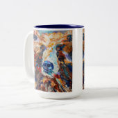 クマの視線 15oz. コーヒーマグ ツートーンマグカップ (正面左)