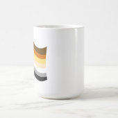 クマの誇りパウ波状フラグ コーヒーマグカップ (中央)