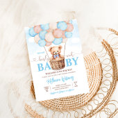 クマの赤ちゃんお待ち遠しい！テディベアベビーシャワー 招待状