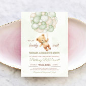 クマの赤ちゃんが待ち遠しい クマをテーマにしたベビーシャワー 招待状