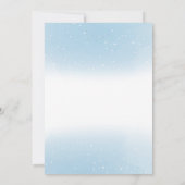 クマの赤ちゃんが待ち遠しい ブルー テディベア ベビーシャワー 招待状 (裏面)