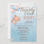 クマの赤ちゃんが待ち遠しい ベビーシャワーの招待状 招待状 (正面)