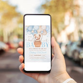 クマの赤ちゃんが楽しみで仕方ない!クマをテーマにしたベビーシャワー 招待状