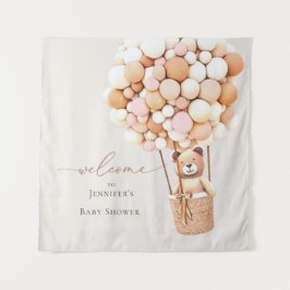 クマの赤ちゃんが楽しみに待っています！ベイビーシャワータペストリー タペストリー