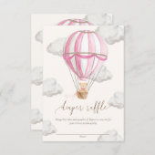 クマの赤ちゃんが生まれるのを今か今かと待ち遠しい テディベア おむつくじ券 招待状 (正面/裏面)