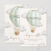 クマの赤ちゃんが生まれるのを今か今かと待ち遠しい テディベア おむつくじ券 招待状 (正面/裏面)