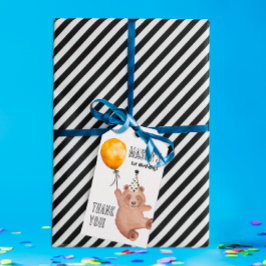 クマの赤ちゃんの誕生日感謝タグ – テディベアのお気に入り ギフトタグ