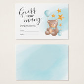 クマの赤ちゃんシャワーの数を推測する (正面&裏面)