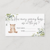 クマの赤ちゃんシャワーは、グミベアが囲む数を推測 エンクロージャーカード (正面)