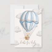 クマの赤ちゃん待ちきれない テディベア 絵本 ベビー カード (裏面)