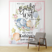 クマの赤ちゃん待ち遠しいよ 男の子 テディベア ベビーシャワー