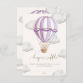 クマの赤ちゃん待ち遠しい テディベア おむつくじチケット 招待状 (正面/裏面)