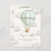 クマの赤ちゃん待ち遠しい テディベア おむつくじチケット 招待状 (正面/裏面)