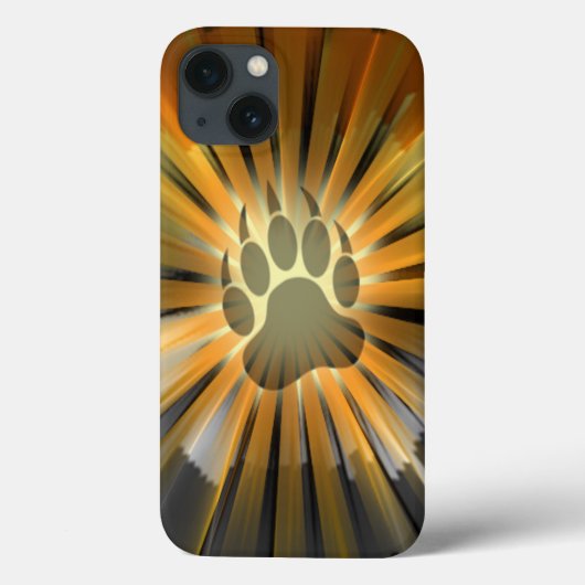 クマの足型 ベアプライドフラグ レイ Case-Mate iPhoneケース (裏面)