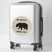 クマの野生動物がいる 勇敢な小さな子どもの部屋 シール (スーツケース)