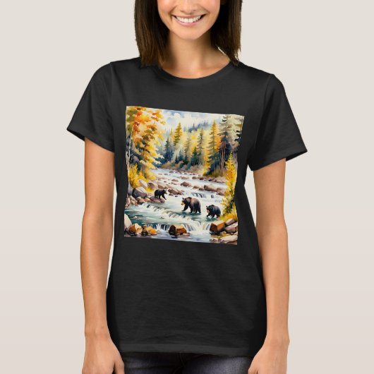 クマの釣り v2 tシャツ (正面)