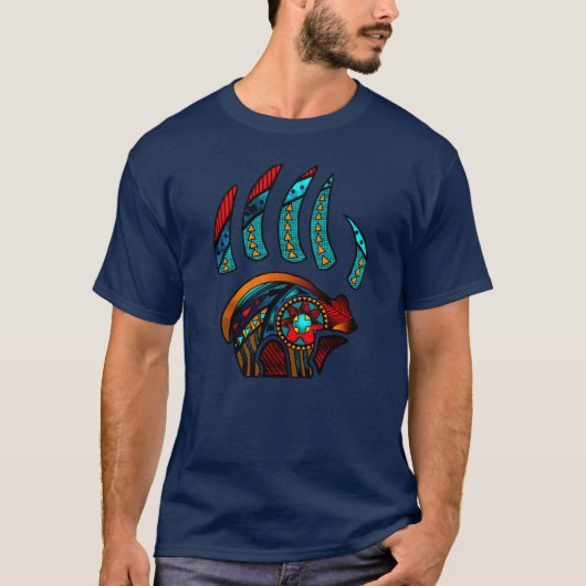 クマの鉤爪 楽しい 面白い Tシャツ (正面)