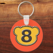 クマの頭数8 キーホルダー (正面)