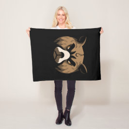 クマの頭 フリースブランケット