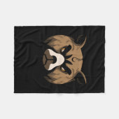 クマの頭 フリースブランケット (正面(横))