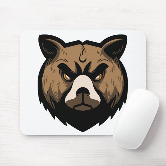 クマの頭 マウスパッド (マウス)