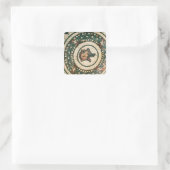 クマの頭、ローマのモザイク、4世紀初頭 スクエアシール (バッグ)