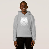 クマの頭、野生で自由な、手で描かれたイラストレーション (正面フル)