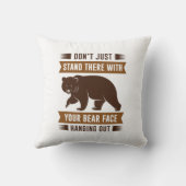 クマの顔ぶら下がったアウト クッション (裏面)