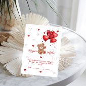 クマの風船おむつラッフルゲーム エンクロージャーカード