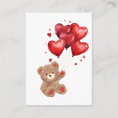 クマの風船おむつラッフルゲーム エンクロージャーカード (裏面)