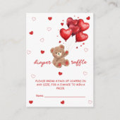 クマの風船おむつラッフルゲーム エンクロージャーカード (正面)