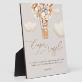 クマの風船おむつラッフルサイン フォトプラーク (側面)