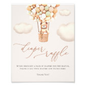 クマの風船おむつラッフルサイン フォトプリント (正面)