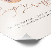 クマの風船おむつラッフルサイン フォトプリント            (角)