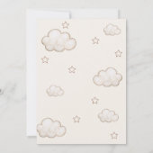 クマの風船が双子の赤ちゃんシャワーを待つ 招待状 (裏面)