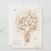 クマの風船が待つかわいいBoho赤ちゃんシャワー 招待状 (裏面)