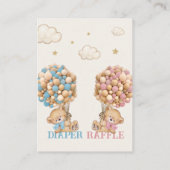 クマの風船が待つビーズおむつラッフル エンクロージャーカード (裏面)