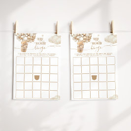 クマの風船が赤ちゃんシャワービンゴゲームを待つ