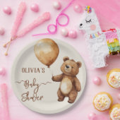 クマの風船の雲が赤ちゃんのシャワーを待つbearly ペーパープレート (パーティー)