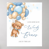 クマの風船は壺の中にクマが何頭いるか推測する ポスター (正面)