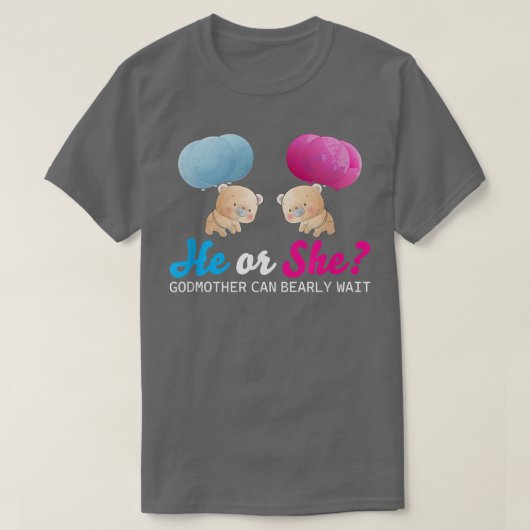 クマの風船ゴッドマザーがジェンダーの再登場を待つ Tシャツ (デザイン正面)