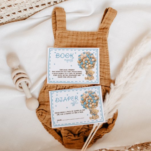 クマの風船ベビー エンクロージャーカード